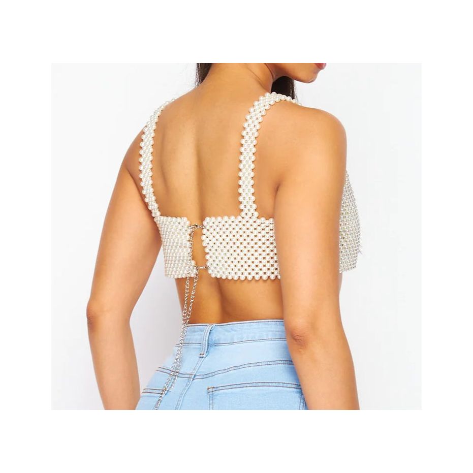 Clutch My Pearls Crop Cami