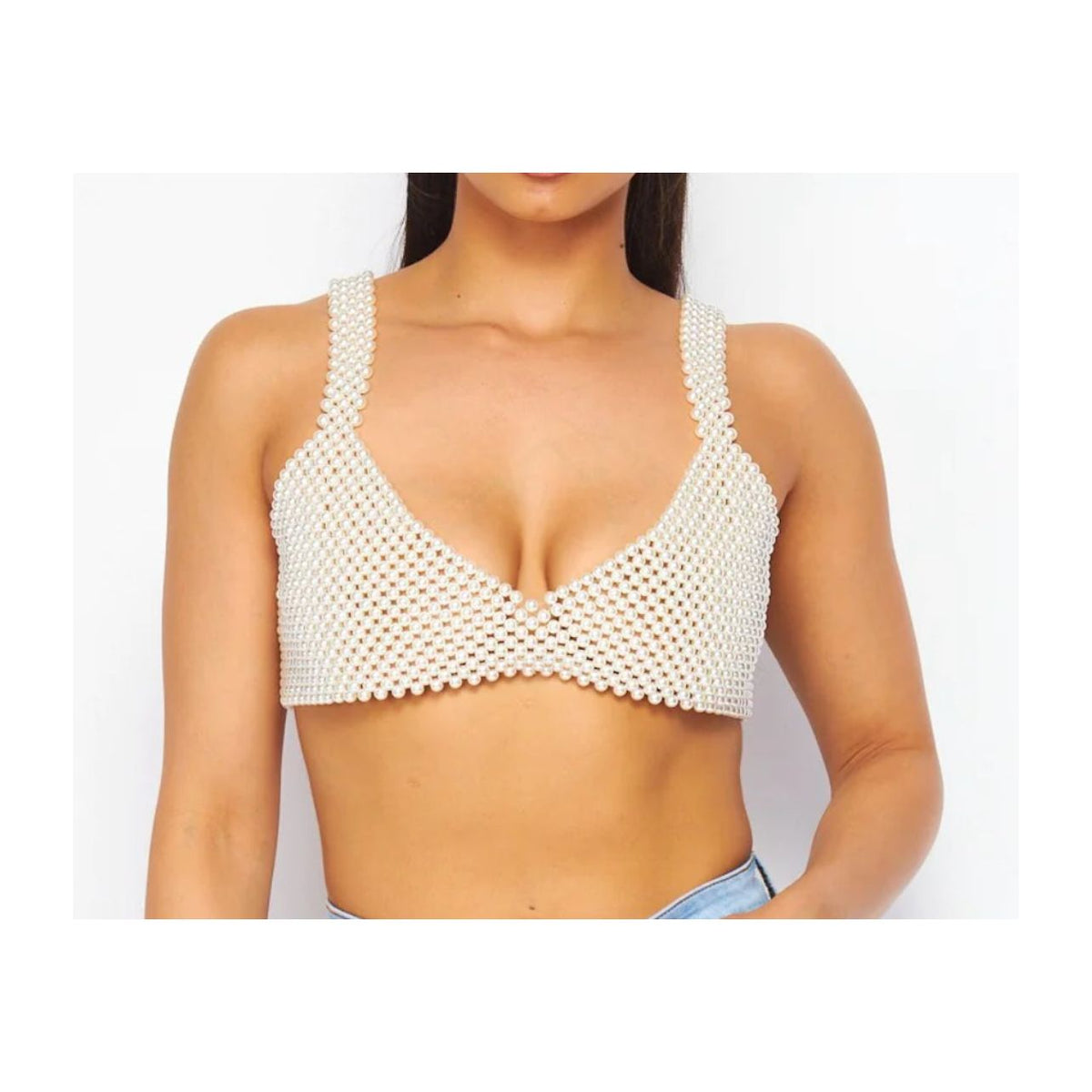 Clutch My Pearls Crop Cami