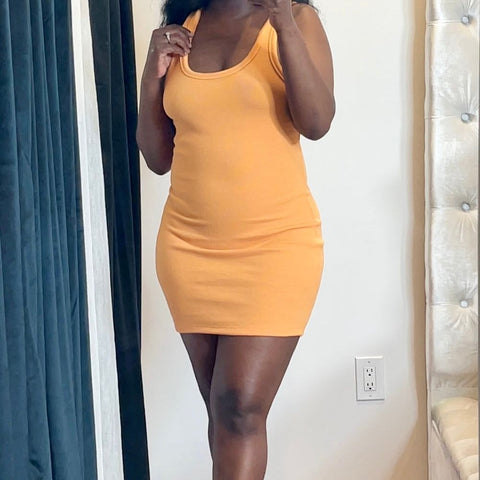 Essential Bodycon Dress - Orange