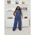 Cargo Denim Jumpsuit