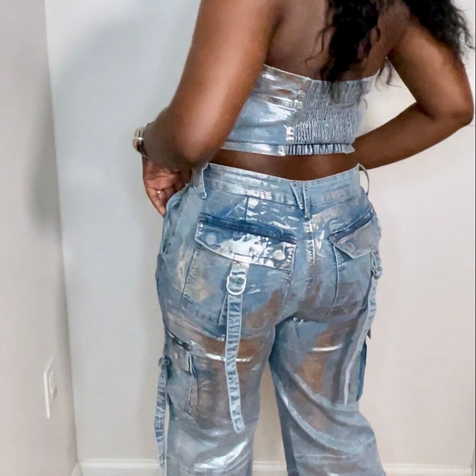 Make Him Worry Denim Cargo Pants